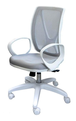 Imagen 1 de 7 de Silla De Oficina Indar Alma Blanca Ergonómica Asyncron Mesh