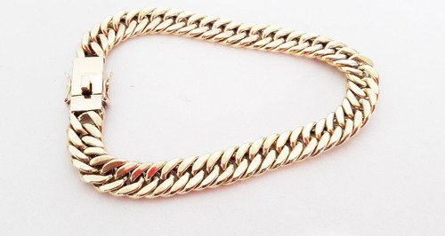 Pulseira Elos Duplos 60 Gramas 10mm Ouro 18k 750 Maciço