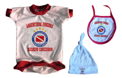 Set Ajuar Bebe X3 Body + Extras Argentinos Juniors M01