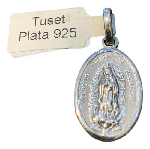 Medalla Virgen Guadalupe En Plata 925. 2,2x1,5cm. Tuset.