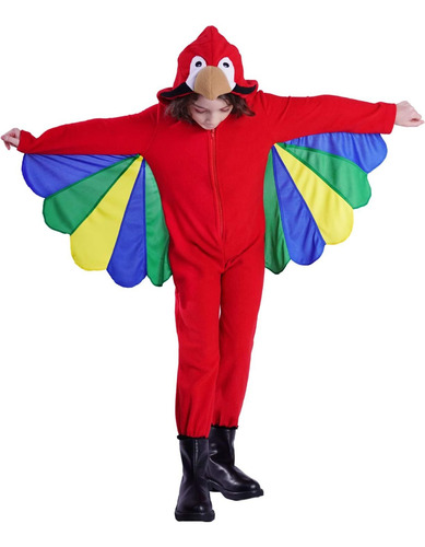 Disfraz De Pájaro Multicolor Para Niños