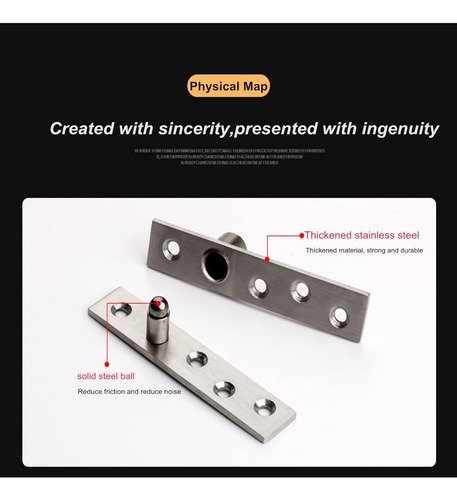 Bisagras Ocultas Giratorias De 360° Inoxidable Para Puerta