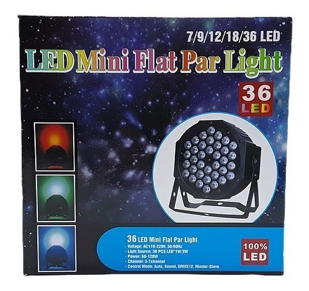 Imagen 9 de 9 de 2 Cañon De Leds 18x1 Audioritmico Dmx Automatico Luz Par18