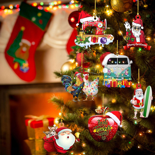 7x2023 Colgante De Navidad Artesanías Acrílicas