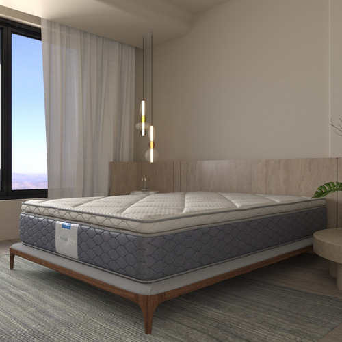 Colchón Matrimonial Restonic Europa Mart Confort Care + 2 Almohadas Memory Foam