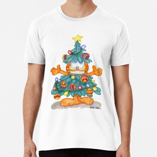 Remera Garfield Christmas Watercolor T-shirt Print And Cards