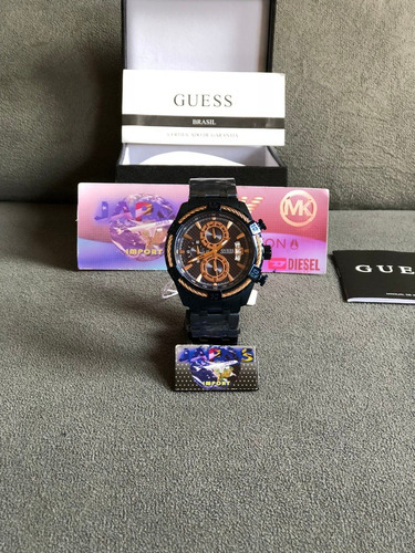 Relogio Guess W0522g3 Azul 100% Original Completo Com Caixa