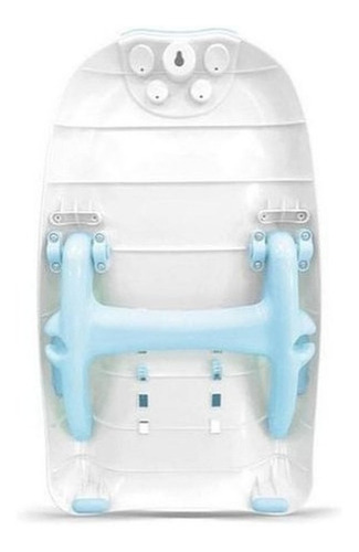 Imagem 3 de 5 de Cadeirinha De Banho Do Bebe Higienica Assento Regulavel Azul