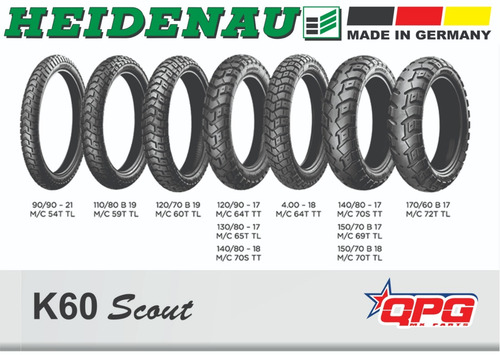 Neumatico Heidenau K60 Scout 110/80/19 Bmw F700 Gs310 Emporio
