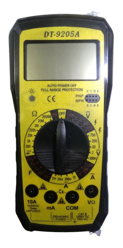 Multímetro Capacímetro Digital Dt9205a, 32 Posiciones.