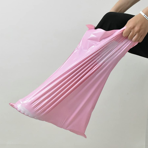 100 Bolsas Sobres De Plástico Para Paquetería 25*35cm Color Rosa