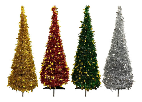 Arbol De Navidad Plegable 160cm Arbolito Navidad Pettish 