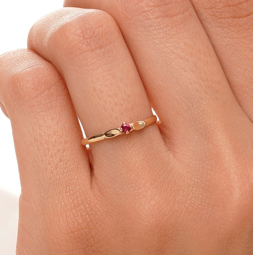 Anel Solitário Ouro 18k Com Uma Pedra, Qualquer Cor A132