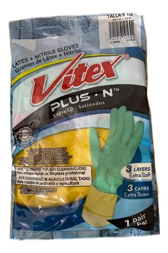 GUANTES DE LATEX VITEX DEL NUMERO 7 USO MULTIUSOS COLOR ROJO 1 PZA