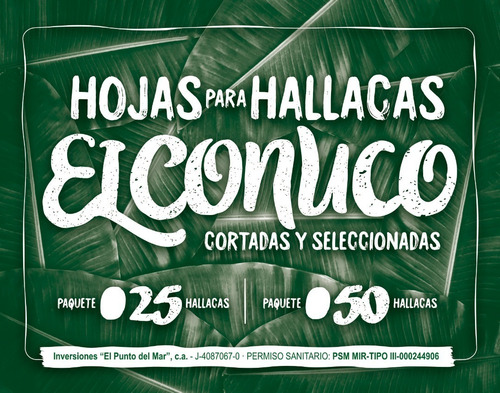 Imagen 1 de 3 de Hojas Para Hallacas Cortadas Y Seleccionadas Kit Para (50)