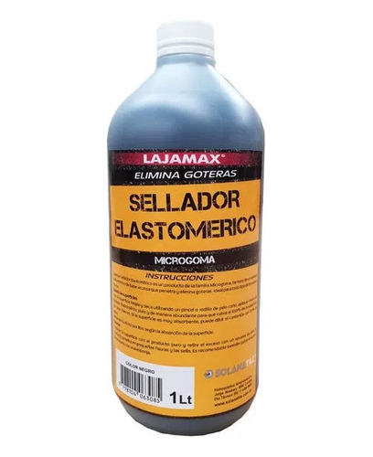 Sellador Elastomerico Negro Lajamax X 1 Lt Para Microfisuras