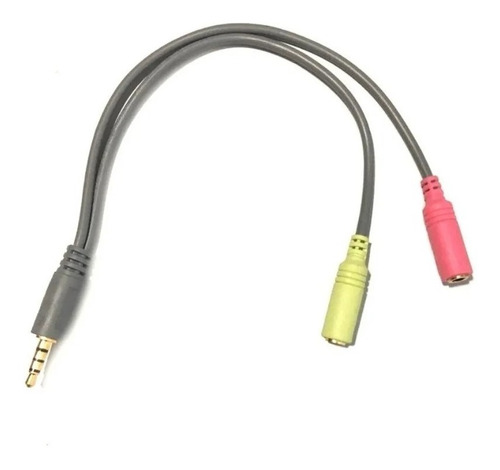 Cable Adaptador Jack 3.5 Mm Mic Y Auricular Pc Ps4 Celular