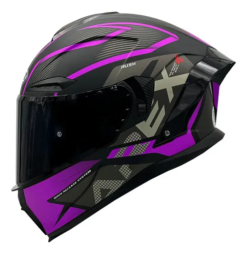 Casco Integral Arex MR-803 Fucsia / Negro Mate Mica Tinteada Talla