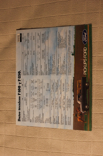 Ford Pick Up F100 Y F250 1981 Catalogo De Venta (Usado)