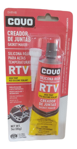 Silicon Rojo Rtv 99g Covo