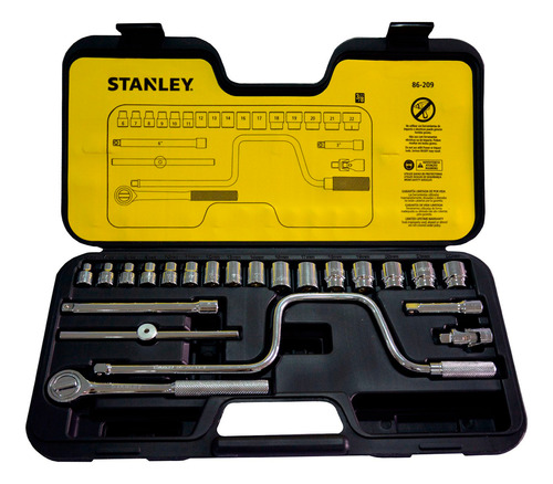 Copas Ratchet Jgo 23 Pzs 3/8 Stanley6 A 22mm 86-209