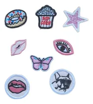 Comprar 8x Apliques Bordados Termoadhesivos Mini Apliques V5  5x5cm Rosa Hilo