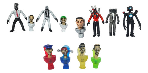 12 Figuras Juguetes Terror Skibidi Toilet Taza Wc