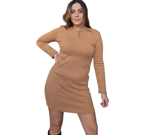 Vestido Morley Lanilla Abrigado,sexy Talle Grande Mc