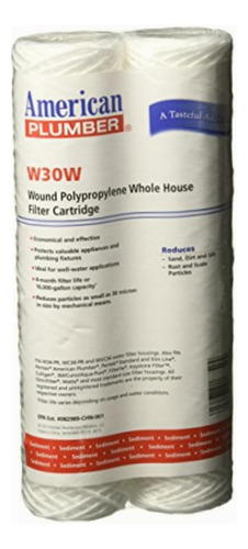 American Plumber W30w Whole House Sediment Filter Cartridge