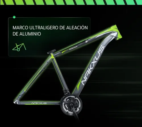Bicicleta Nakxus Adventure Rin 29 Shimano 21v Marco Aluminio