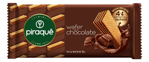 Biscoito Piraquê Sabor Chocolate 100g Wafer