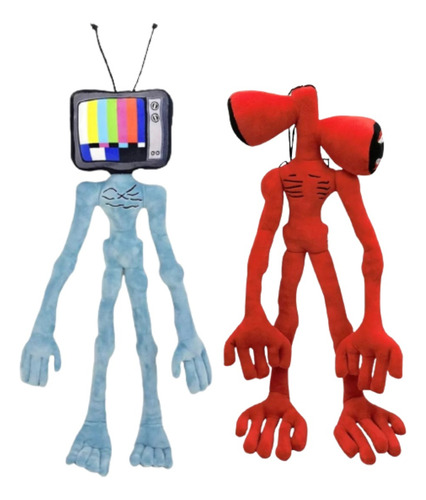 2 Pelúcias Siren Head Cabeça De Tv E Siren Head Vermelho