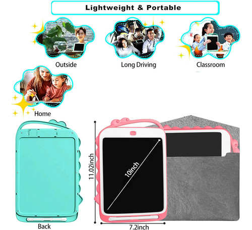 Paquete De 2 Tabletas De Escritura Lcd Para Niños, Tableta D