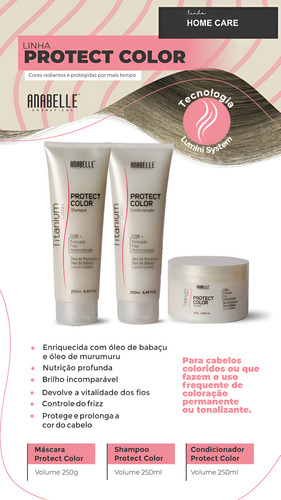 Kit Protect Color Shampoo + Máscara Anabelle Cosméticos