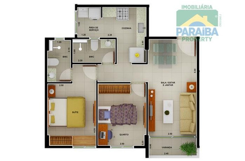 Imagem 2 de 3 de Apartamento Residencial À Venda, Castelo Branco, João Pessoa. - Ap0525