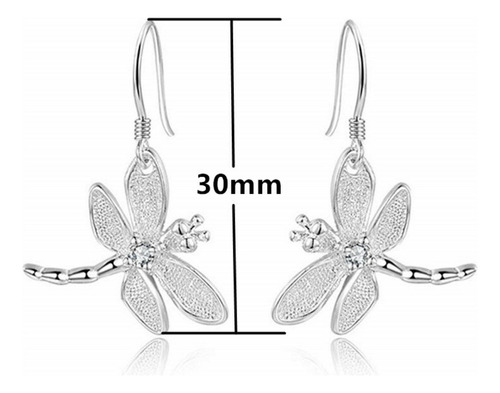 Pendientes Sencillos De Plata 925 Bañados En Blanco De Moda