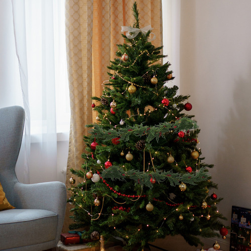 Ay 1pcs Bastón De Navidad Con Guirnalda Verde