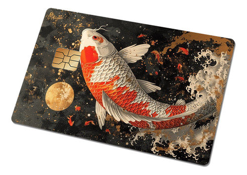 Sticker Para Tarjeta Credito/debito - Pescado Koi