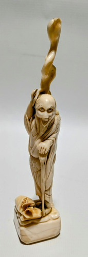 Antiguo Netsuke Japonés Siglo 18 15 Cm (Usado)