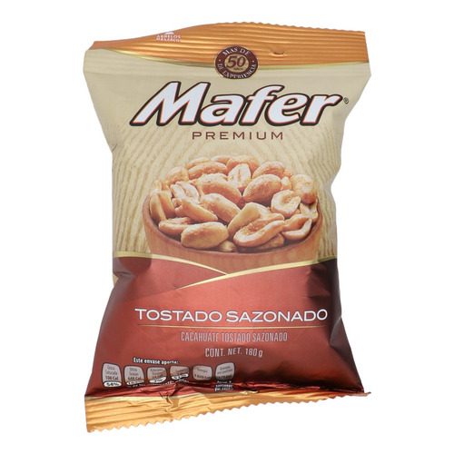 Cacahuates Mafer Premium Tostado 180 Gr
