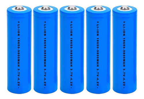 Kit 5 Baterias 18650 9800mah 4.2v Recarregáveis Para Rádios