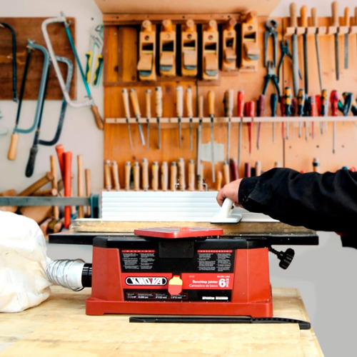 Cepilladora Canteadora Profesional de Banco De 6 Pulgadas Para Madera, Motor de 1100 W ,Mesa de 725 mm X 160 mm, 2 Cuchillas de acero , Velocidad: 1000 RPM Modelo KN CM-11MA KNOVA