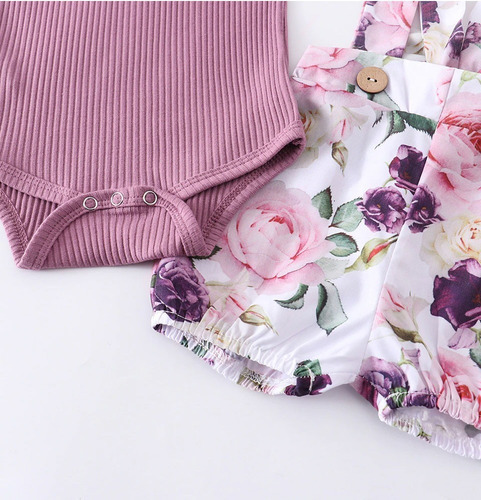 Hermoso Set Conjunto De Niña Modelo 04 Overol Pañalero Moño
