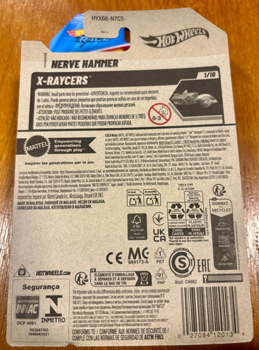 Hot Wheels Nerve Hammer X-racers 13/250 Roxo
