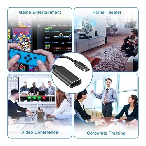 Convertidor De Cable Adaptador Usb-c 3.1 A Hdmi Tipo C
