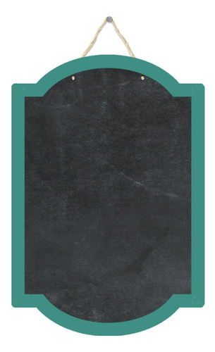 Imagen 1 de 5 de Pizarrón Pizarra Decorativa Cuadro Verde Turquesa 29x43cm