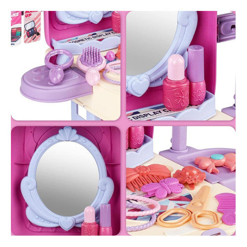 Juego De Mesa Maquillaje 2 En 1 Para Niños Y Niñas Y Maleta