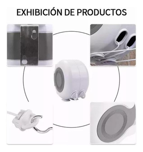 Tendedero Retráctil 2 Cuerdas 30 Metros Distancia Ajustable
