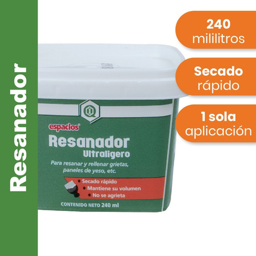 Resanador Para Grietas Y Orificios En Muros / 240 Ml/ Blanco