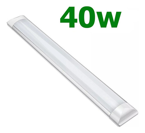 Luminária Led Tubular Slim 40w Sobrepor 120cm Linear Bivolt Cor Branco-frio 110V/220V (Bivolt)